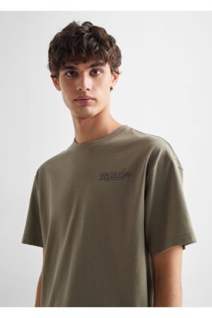 تی شرت خاکی مردانه مانگو 67052914