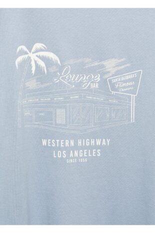 تی شرت آبی مردانه مانگو 67062913