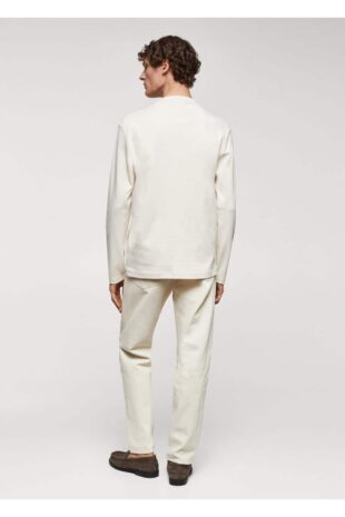 تی شرت سفید مردانه مانگو 67080438