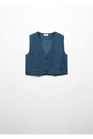 جلیقه لاجورد زنانه مانگو 67064465