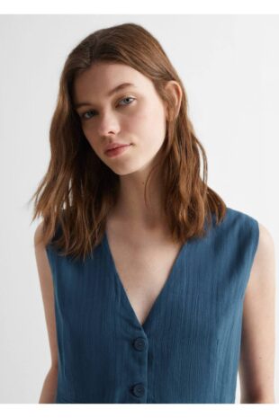 جلیقه لاجورد زنانه مانگو 67064465