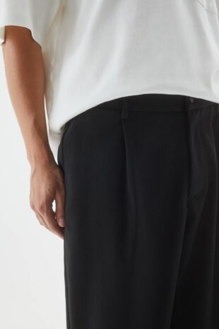 شلوار سیاه فاق نرمال مردانه پول اند بیر | 7677509