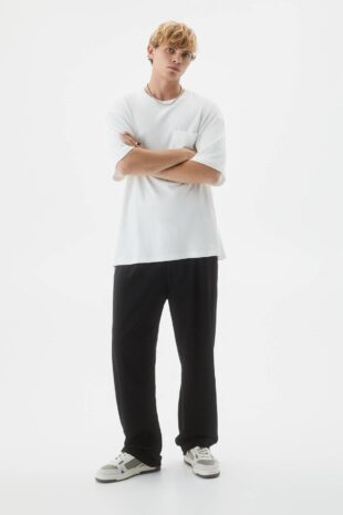 شلوار سیاه فاق نرمال مردانه پول اند بیر | 7677509