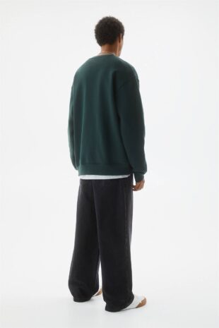 سویشرت سبز آستین بلند مردانه پول اند بیر | 7592514