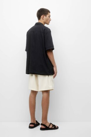 پیراهن سیاه آستین کوتاه مردانه پول اند بیر | 3473545