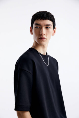 تی شرت سیاه آستین کوتاه مردانه پول اند بیر | 3590501