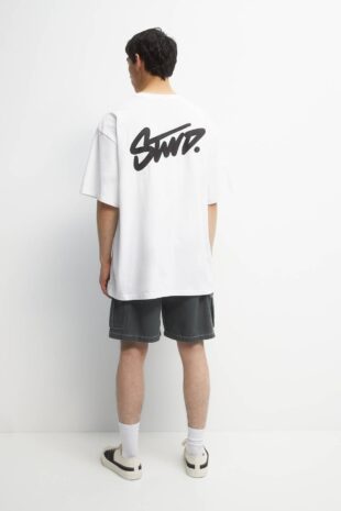 تی شرت سفید آستین کوتاه مردانه پول اند بیر | 7241545