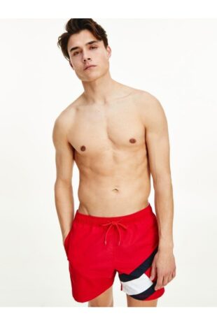 شورت شنا قرمز مردانه تامی هیلفیگر | TYC00428359744