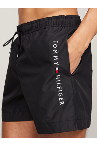 شورت شنا سیاه فاق نرمال مردانه تامی هیلفیگر | UM0UM03258BDS