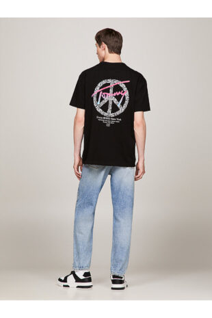 تی شرت سیاه مردانه تامی هیلفیگر | DM0DM18300BDS