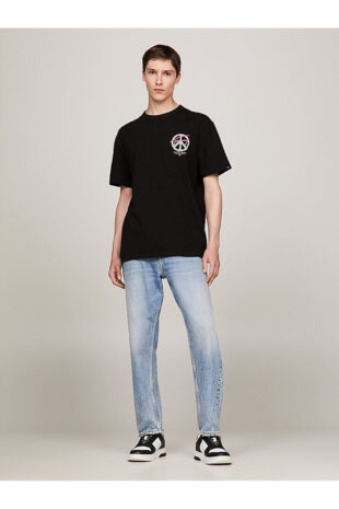 تی شرت سیاه مردانه تامی هیلفیگر | DM0DM18300BDS