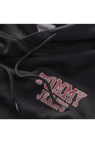 سویشرت سیاه آستین استاندارد مردانه تامی هیلفیگر | DM0DM16365