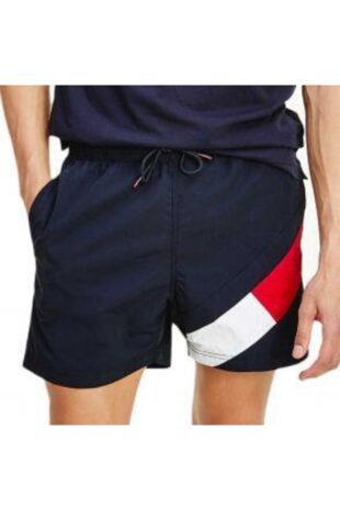 شورت شنا لاجورد فاق نرمال مردانه تامی هیلفیگر | TYC00428359858