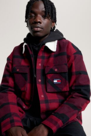 پیراهن قرمز مردانه تامی هیلفیگر | DM0DM17250