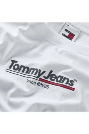 تی شرت سفید فاق نرمال مردانه تامی هیلفیگر | DM0DM18590YBR