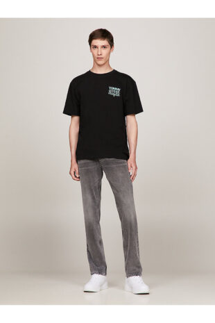 تی شرت سیاه مردانه تامی هیلفیگر | DM0DM18284BDS