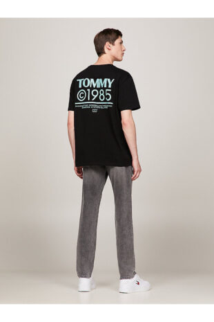 تی شرت سیاه مردانه تامی هیلفیگر | DM0DM18284BDS