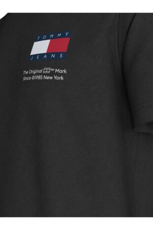 تی شرت سیاه فاق نرمال مردانه تامی هیلفیگر | DM0DM18862BDS