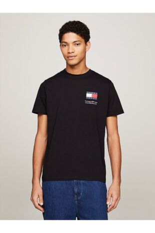 تی شرت سفید فاق نرمال مردانه تامی هیلفیگر | DM0DM18862YBR