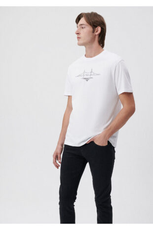 تی شرت صورتی فاق نرمال آستین استاندارد مردانه ماوی | 611881