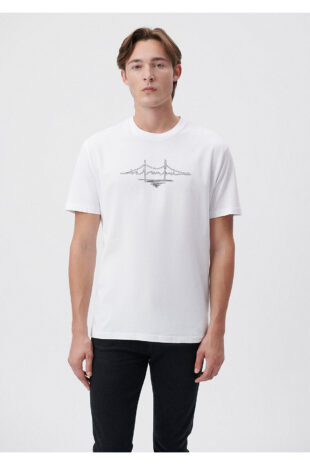 تی شرت صورتی فاق نرمال آستین استاندارد مردانه ماوی | 611881