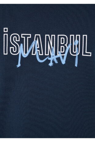 تی شرت لاجورد فاق نرمال آستین استاندارد مردانه ماوی | 067114-34319