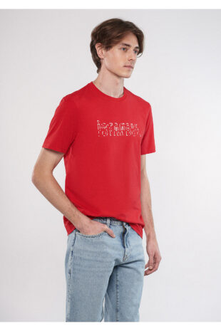 تی شرت قرمز فاق نرمال آستین استاندارد مردانه ماوی | 067115-35686