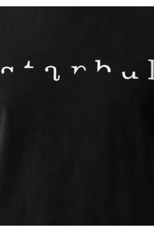 تی شرت سیاه فاق نرمال آستین استاندارد مردانه ماوی | 610352