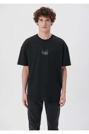 تی شرت خاکستری فاق نرمال آستین استاندارد مردانه ماوی | 611865