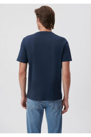 تی شرت لاجورد فاق نرمال آستین استاندارد مردانه ماوی | 611884