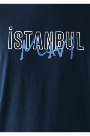 تی شرت لاجورد فاق نرمال آستین استاندارد مردانه ماوی | TYC00205011420