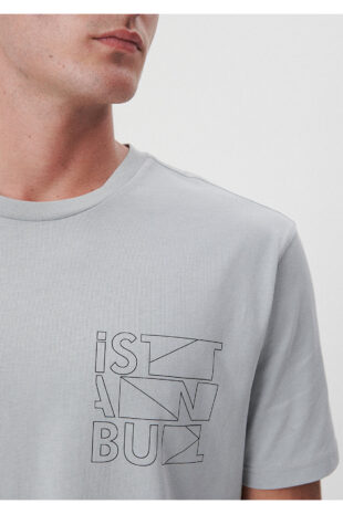 تی شرت خاکستری فاق نرمال آستین استاندارد مردانه ماوی | 611437