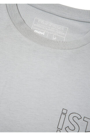 تی شرت خاکستری فاق نرمال آستین استاندارد مردانه ماوی | 611437