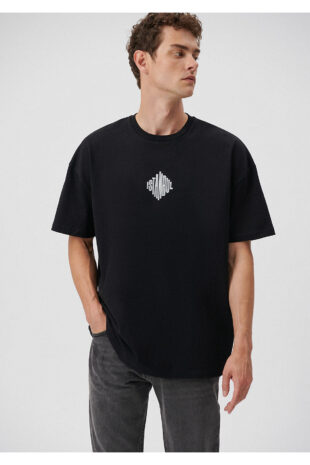 تی شرت خاکستری فاق نرمال آستین استاندارد مردانه ماوی | 611882