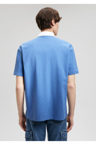 تیشرت یقه پولو آبی مردانه ماوی | 612049