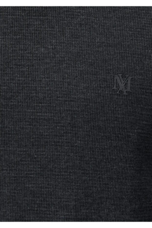 تی شرت سیاه فاق نرمال آستین استاندارد مردانه ماوی | 065755-29758