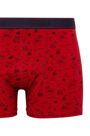 باکسر قرمز فاق نرمال مردانه ماوی | 91719