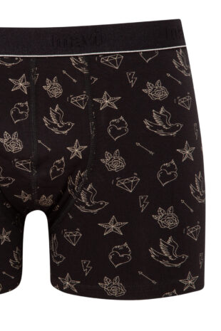 باکسر سیاه فاق نرمال مردانه ماوی | 92449