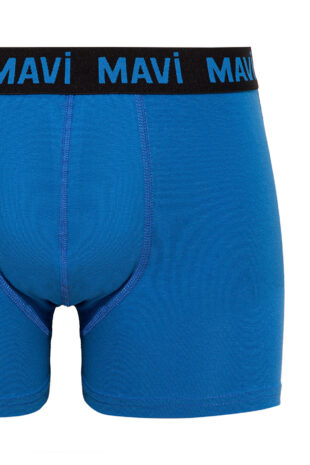 باکسر آبی فاق نرمال مردانه ماوی | 911077