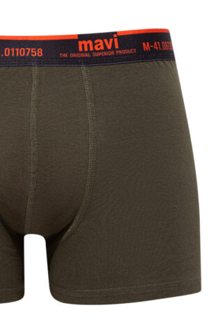 باکسر سبز فاق نرمال مردانه ماوی | 910419