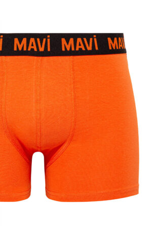 باکسر نارنجی فاق نرمال مردانه ماوی | 911077