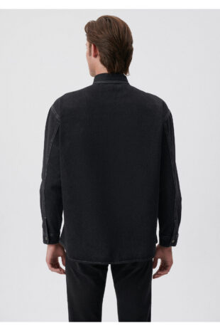 پیراهن خاکستری آستین استاندارد مردانه ماوی | 210588