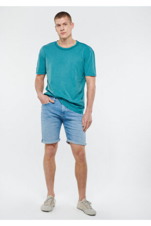 شلوارک آبی فاق نرمال مردانه ماوی | 4184