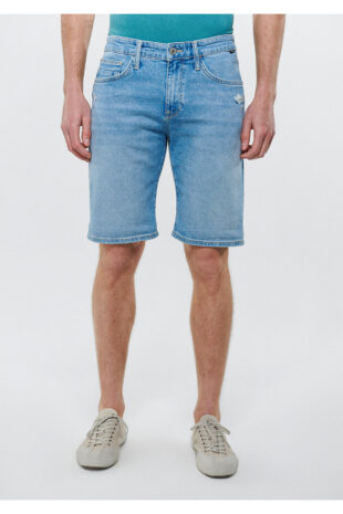 شلوارک آبی فاق نرمال مردانه ماوی | 4184