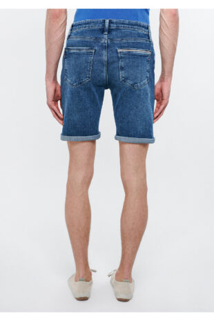 شلوارک آبی فاق نرمال مردانه ماوی | 4184