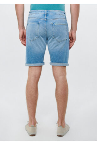 شلوارک آبی فاق نرمال مردانه ماوی | 4184