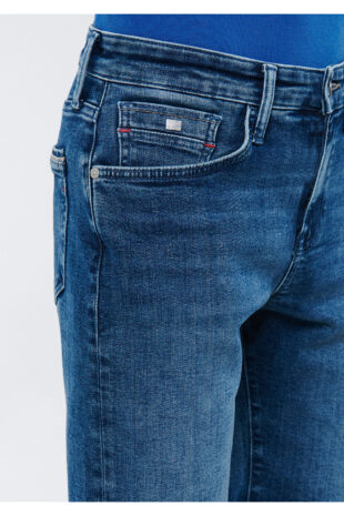 شلوارک آبی فاق نرمال مردانه ماوی | 4184