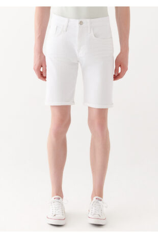 شلوارک سفید فاق نرمال مردانه ماوی | 418423856