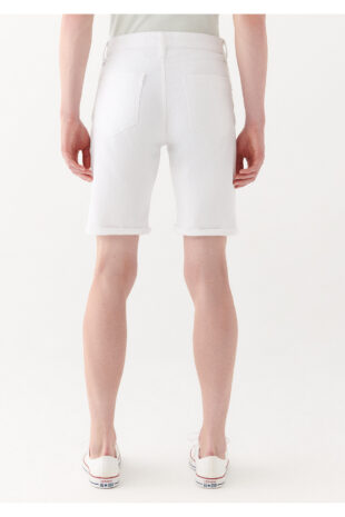 شلوارک سفید فاق نرمال مردانه ماوی | 418423856