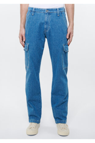جین آبی فاق نرمال مردانه ماوی | 10133